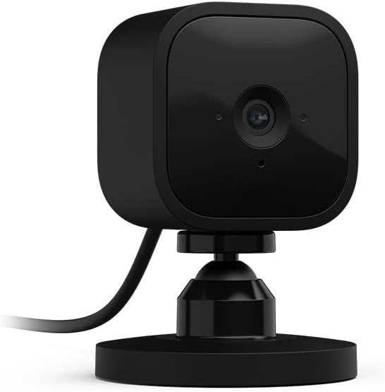 Cámara de seguridad inteligente compacta para interiores, fácil de conectar, vídeo HD 1080p, visión nocturna, detección de movimiento, audio bidireccional, fácil configuración, compatible con Alexa.