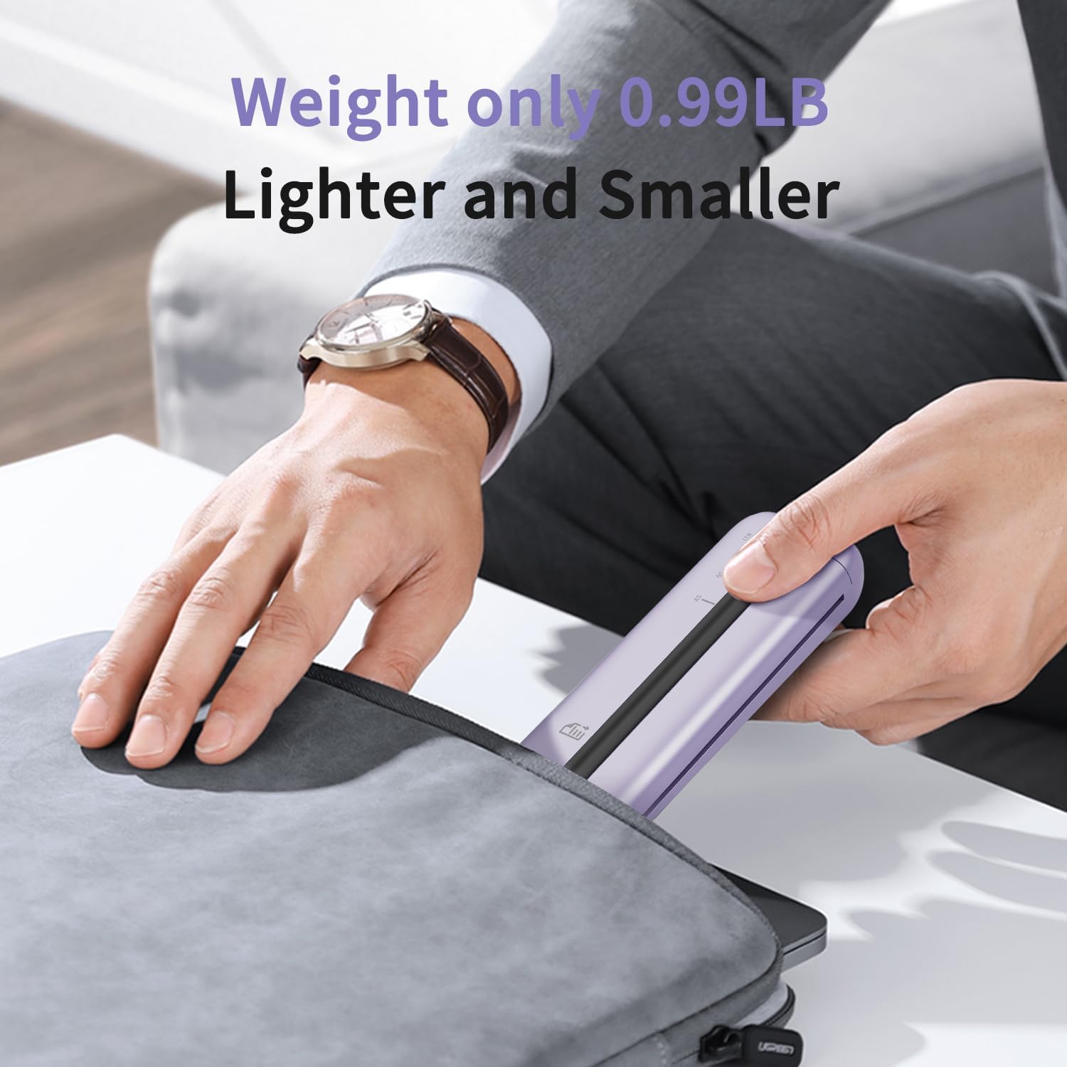 Impresora portátil, impresora térmica inalámbrica Bluetooth sin tinta para viajes, compatible con teléfonos y portátiles Android e iOS.